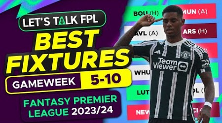 BEST FPL FIXTURES 5-10 (Best Players to buy) | Fantasy Premier League Tips 2023/24