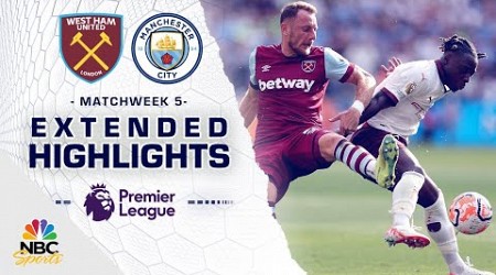 West Ham United v. Manchester City | PREMIER LEAGUE HIGHLIGHTS | 9/16/2023 | NBC Sports