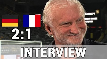 ,,Es war seine Idee!&quot; Rudi Völler lobt Flick nach Sieg - Interview | Deutschland 2:1 Frankreich