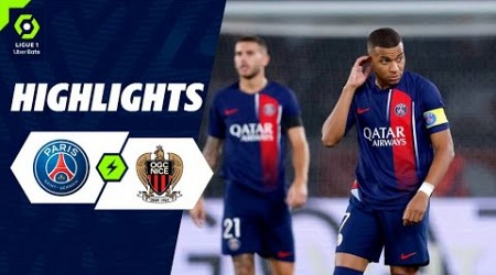 But de Kylian Mbappé | PSG vs Nice 2-3 Extended Highlights | Ligue 1 2023/24