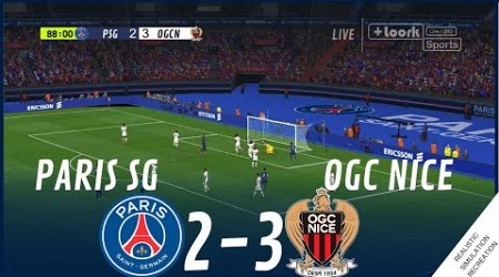 PARIS SAINT GERMAIN vs. OGC NICE [2-3] MATCH HIGHLIGHTS • Video Game Simulation &amp; Recreation