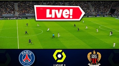 PSG vs NICE LIVE | Ligue 1 2023-24 | Football Match Today | Watch Along &amp; Pes21