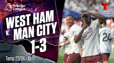 Highlights &amp; Goals: West Ham v. Man. City 1-3 | Premier League | Telemundo Deportes