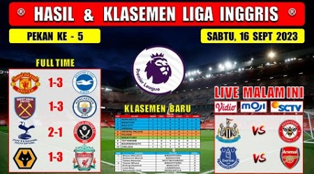 Hasil Liga Inggris Tadi Malam ~ MAN UNITED vs BRIGHTON ~ WEST HAM vs MAN CITY ~ EPL 2023 Pekan Ke 5