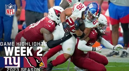 New York Giants vs. Arizona Cardinals Game Highlights | NFL 2023 Week 2