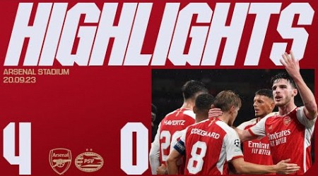 HIGHLIGHTS | Arsenal vs PSV Eindhoven | Champions League | Saka, Trossard, Gabriel Jesus, Odegaard