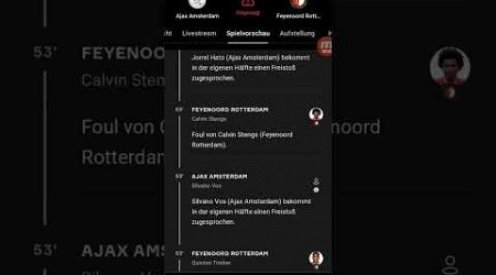 Eredivisie Ajax gegen Feyenoord 0:3 Abgebrochen