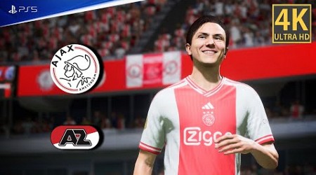 Ajax Amsterdam vs. AZ Alkmaar • Eredivisie 2023/24 [4K60] PS5 Gameplay