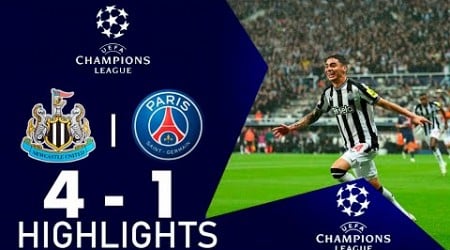 Newcastle United vs Paris Saint-Germain 4-1 Highlights| UEFA Champions League - 2023/2024