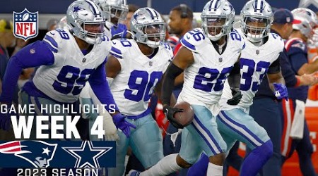 New England Patriots vs. Dallas Cowboys Game Highlights | NFL 2023 Week 4