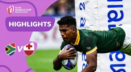 Springboks triumph in ten-try thriller | South Africa v Tonga | Rugby World Cup 2023 Highlights