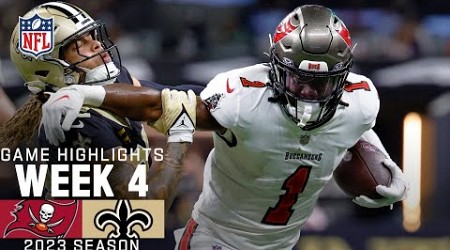 Tampa Bay Buccaneers vs. New Orleans Saints | 2023 Week 4 Game Highlights