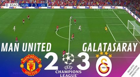 MANCHESTER UNITED vs. GALATASARAY [2-3] MATCH HIGHLIGHTS • Video Game Simulation &amp; Recreation