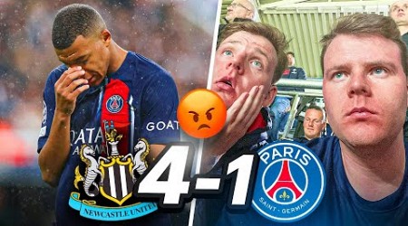 C&#39;EST PAS POSSIBLE... NEWCASTLE 4-1 PSG ! Notre VOYAGE avec les ULTRAS pour la LDC !