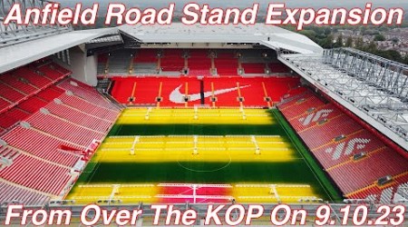 Anfield Road Stand Expansion 9.10.23. A close look from over the KOP.