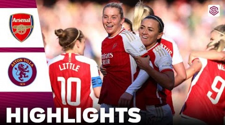 Arsenal vs Aston Villa | What a Comeback | Highlights | FA Women&#39;s Super League 15-10-2023