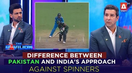 Difference between Pakistan and India&#39;s approach against spinners.