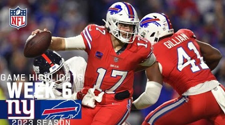 New York Giants vs. Buffalo Bills | 2023 Week 6 Game Highlights