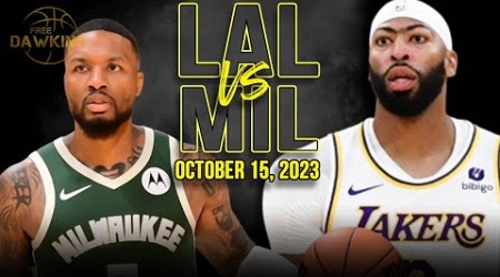 Los Angeles Lakers vs Milwaukee Bucks Full Game Highlights | October 15, 2023 | FreeDawkins