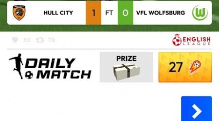 Score★Hero | Daily Match | Hull City Vs. Wolsburg