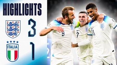 England 3-1 Italy | Kane &amp; Rashford Send England EURO 2024 Bound! | Highlights