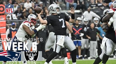 New England Patriots vs. Las Vegas Raiders | 2023 Week 6 Game Highlights