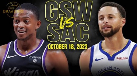 Golden State Warriors vs Sacramento Kings Full Game Highlights | October 18, 2023 | FreeDawkins