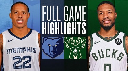 GRIZZLIES at BUCKS | NBA PRESEASON FULL GAME HIGHLIGHTS | October 20, 2023