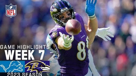 Detroit Lions vs. Baltimore Ravens Game Highlights | NFL 2023 Week 7