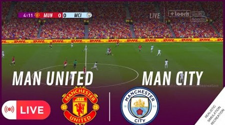 MANCHESTER UNITED vs MANCHESTER CITY LIVE | #Livestream Premier League 23/24•Simulation &amp; Recreation