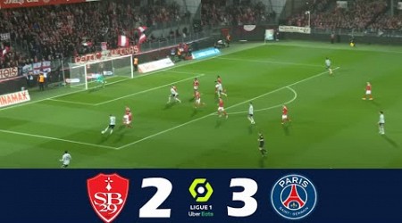 Brest vs PSG 2-3 | 2023 Ligue 1 | Match Highlights