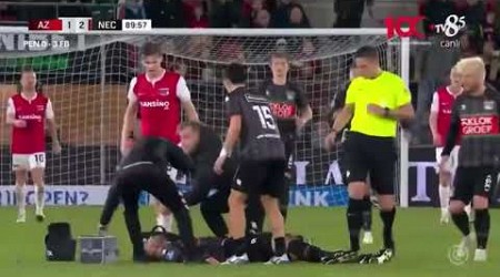 Eredivisie star Bas Dost collapses on pitch in terrifying scenes as match suspended