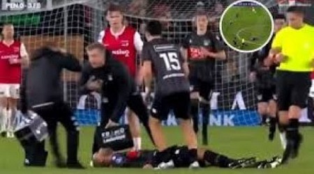 Dutch star Bas Dost collapses on pitch in appalling moment as Eredivisie game abandoned