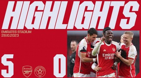 HIGHLIGHTS | Arsenal vs Sheffield United (5-0) | Nketiah grabs a hat-trick &amp; Tomiyasu&#39;s first goal!