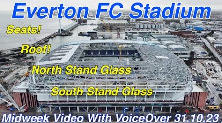 NEW Everton FC Stadium at Bramley Moore Dock. Development Progress on 31.10.23 with VoiceOver