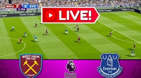 WEST HAM vs EVERTON LIVE | Premier League 2023-24 | Watch Along &amp; Pes21 Gameplay