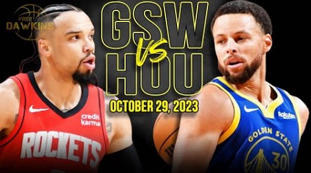 Golden State Warriors vs Houston Rockets Full Game Highlights | October 29, 2023 | FreeDawkins