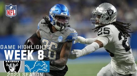 Las Vegas Raiders vs. Detroit Lions | 2023 Week 8 Game Highlights