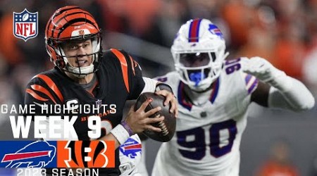 Buffalo Bills vs. Cincinnati Bengals | 2023 Week 9 Game Highlights