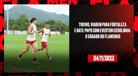 Treino, viagem para Fortaleza e bate-papo com Everton Cebolinha: o sábado do Flamengo