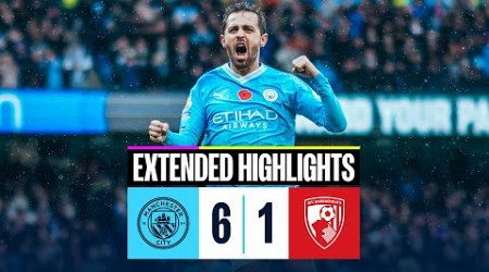 EXTENDED HIGHLIGHTS | Man City 6-1 Bournemouth | Doku dazzles as city hit six!