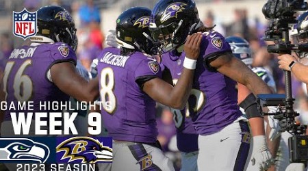 Seattle Seahawks vs. Baltimore Ravens Game Highlights | NFL 2023 Week 9