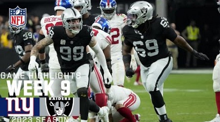 New York Giants vs. Las Vegas Raiders | 2023 Week 9 Game Highlights