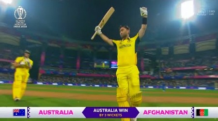 Glenn Maxwell Today Double Hundred Highlights | Australia Winning Moment today vs Afg | Aus vs Afg