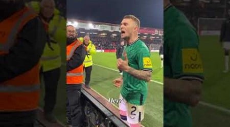 Kieran Trippier confronts Newcastle fans after Bournemouth defeat 