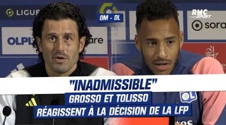 OM -OL : &quot;Inadmissible&quot;, Grosso et Tolisso réagissent à la décision de la LFP