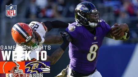 Cleveland Browns vs. Baltimore Ravens | 2023 Week 10 Game Highlights