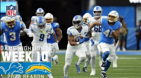 Detroit Lions vs. Los Angeles Chargers | 2023 Week 10 Game Highlights