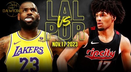 Los Angeles Lakers vs Portland Trail Blazers Full Game Highlights | Nov 17, 2023 | FreeDawkins