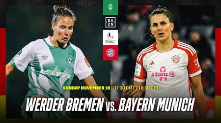 Werder Bremen vs. Bayern Munich | Frauen Bundesliga 2023-24 Matchday 8 Full Match